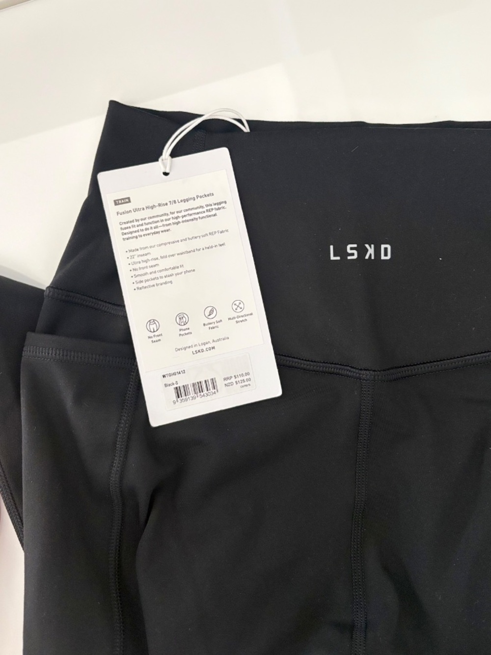 LSKD Fusion Ultra High-Rise 7/8 Pocket Leggings Black S NWT - Picture 3 of 13